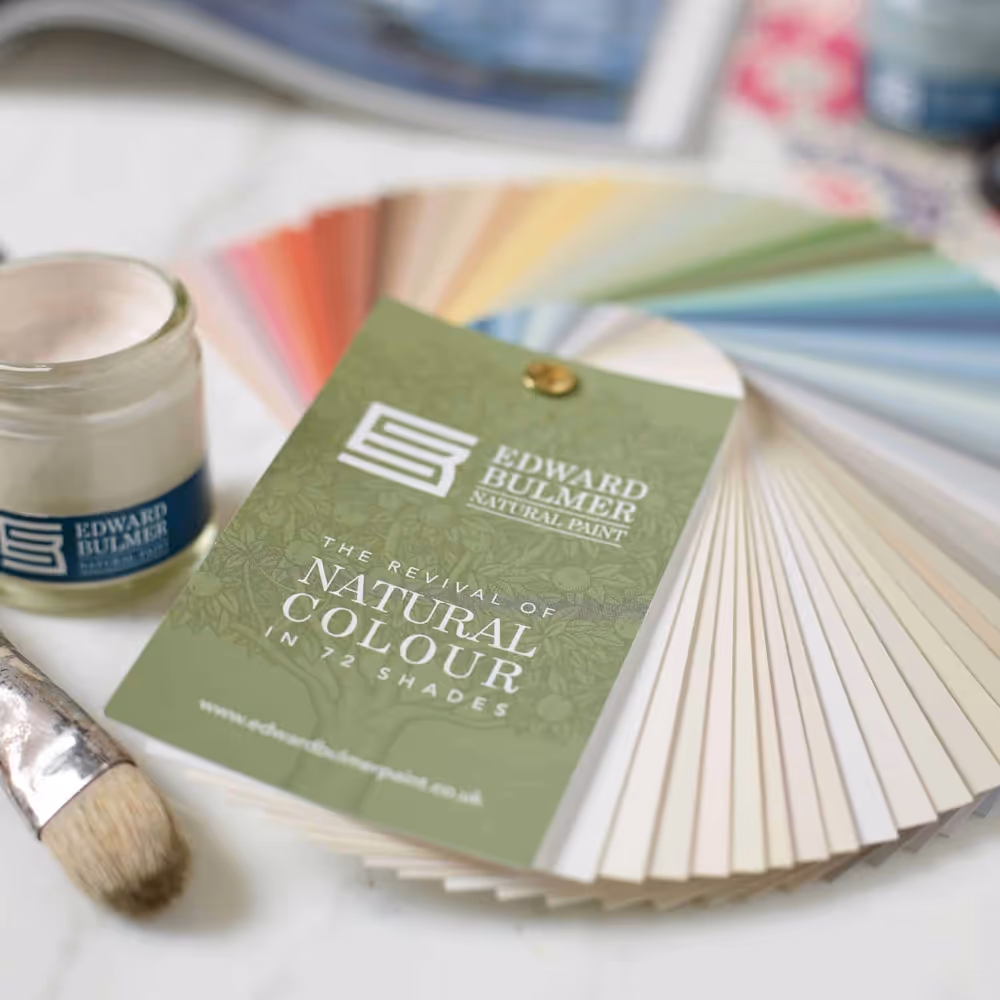 A paint chart of natural paint colours.